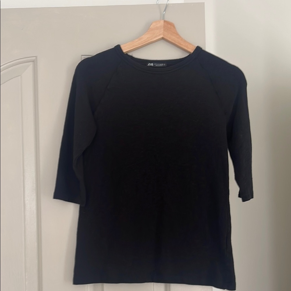 Zara Black Long Sleeve Tee